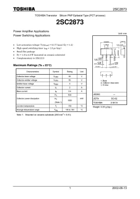 Транзистор 2SC2873   SOT-89