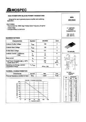 Транзистор 2SC2922