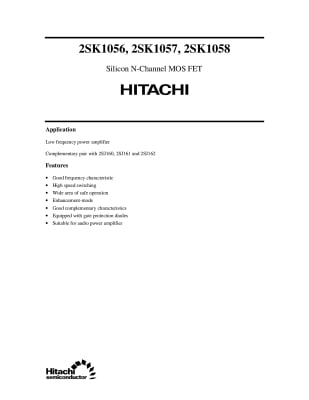 Транзистор 2SK1058 TO-3P