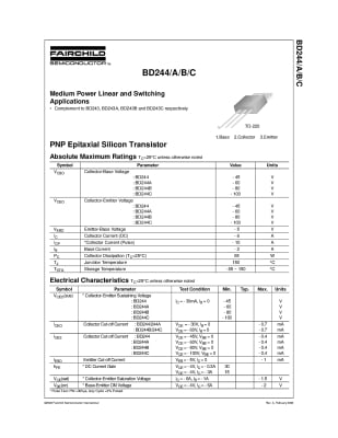Транзистор BD244C    TO-220
