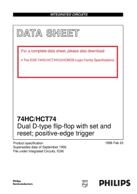 Интегрална схема  SN74HCT74