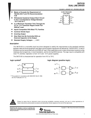 Интегрална схема  SN75150  14pin