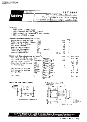 Транзистор 2SC3997 TO-264