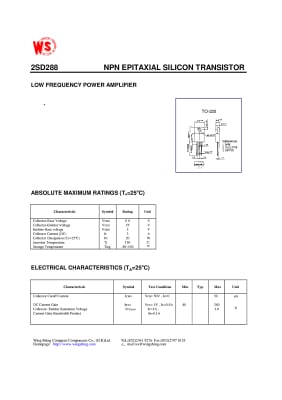 Транзистор 2SD288 TO-220