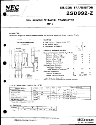 Транзистор 2SD992