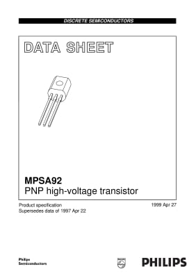 Транзистор MPSA92=KSP92  TO-92