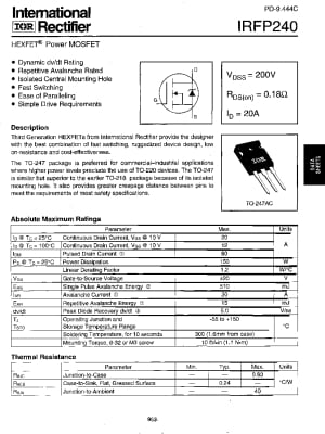 Транзистор IRFP240 TO-247