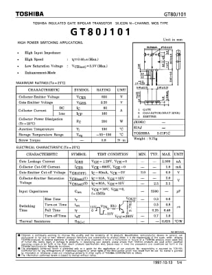 Транзистор IGBT GT80J101 TO-264