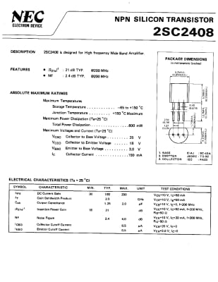 Транзистор 2SC2408
