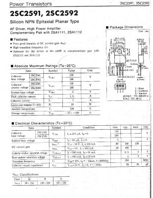 Транзистор 2SC2592Q  TO-220
