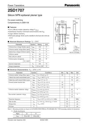 Транзистор 2SD1707