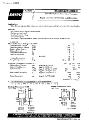 Транзистор 2SD1803S TO-251