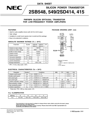 Транзистор 2SD415