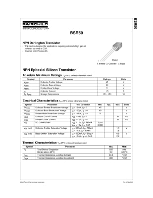 Транзистор BSR50