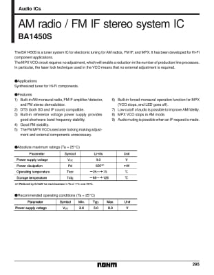 Интегрална схема  BA1450S