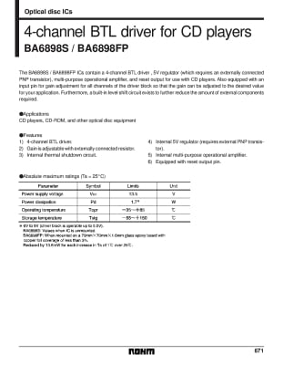 Интегрална схема  BA6898S  DIP