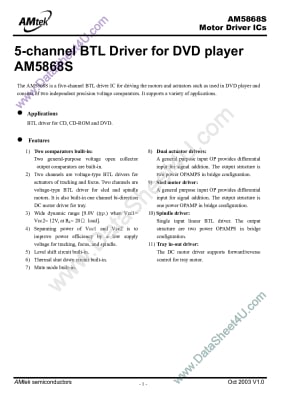 Интегрална схема  AM5868S  SMD