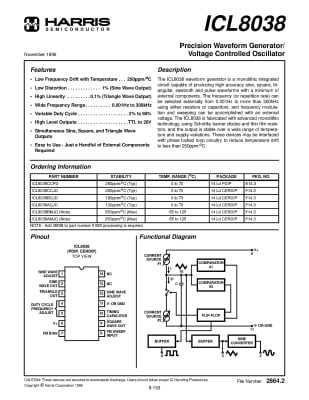 Интегрална схема  ICL8038CCPD DIP-14