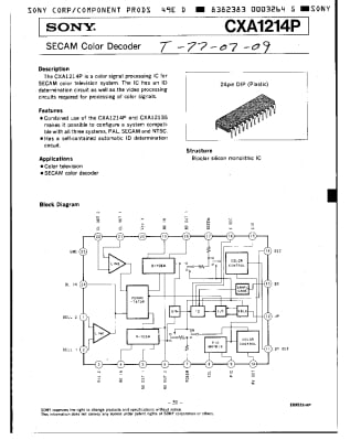 Интегрална схема  CXA1214P