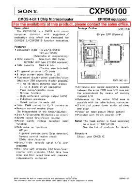 Интегрална схема  CXP50116-378