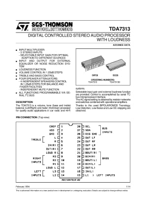 Интегрална схема  TDA7313 DIP