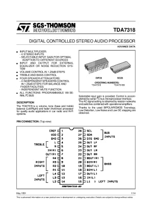 Интегрална схема  TDA7318D   smd