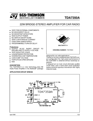 Интегрална схема  TDA7350A