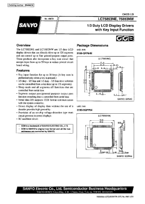 Интегрална схема  LC75853  SMD
