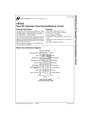 Интегрална схема  LM1036N DIP-20