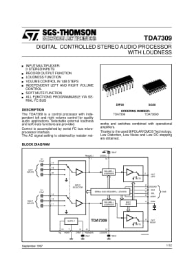 Интегрална схема  TDA7309D   SMD