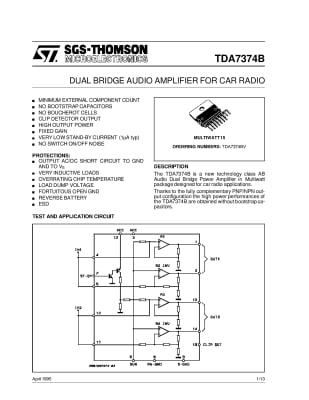 Интегрална схема  TDA7374BV