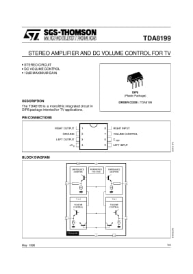 Интегрална схема  TDA8199 DIP-8