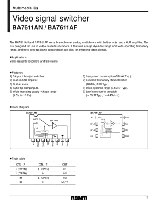 Интегрална схема  BA7611AN