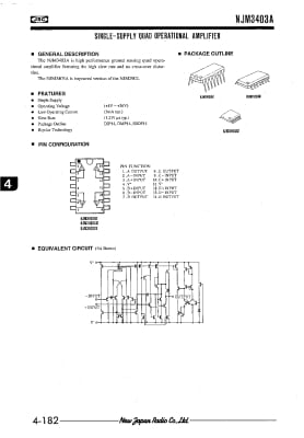 Интегрална схема  NJM3403AD