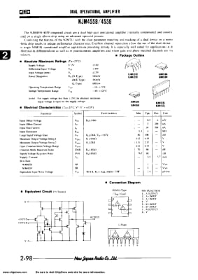 Интегрална схема  NJM4558S  9pin