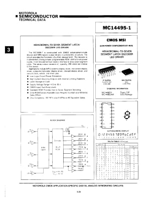 Интегрална схема  MC14495