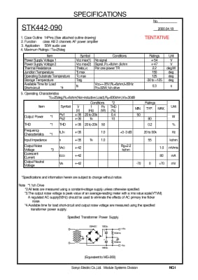 Интегрална схема  STK442-090