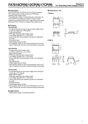 Интегрална схема  FA7610N   SO-8