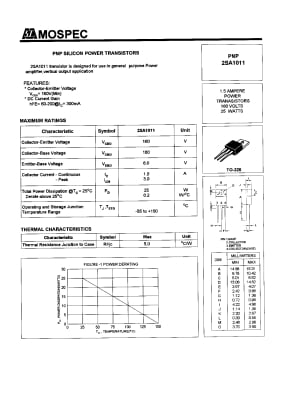 Транзистор 2SA1011 TO-220