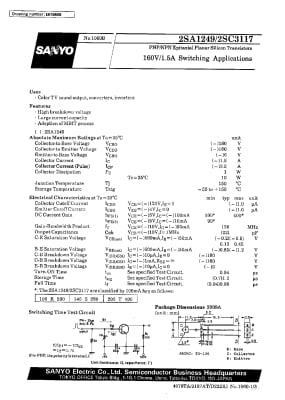 Транзистор 2SA1249 TO-126