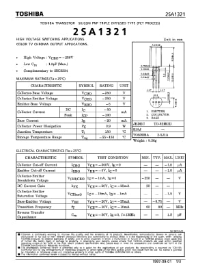 Транзистор 2SA1321 TO-92