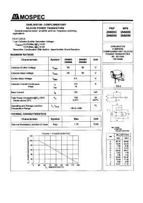 Транзистор 2N6053 TO-3