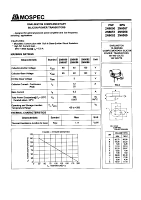 Транзистор 2N6057 TO-3