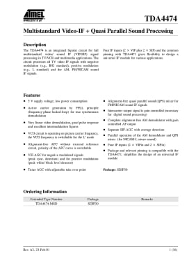 Интегрална схема  TDA4474