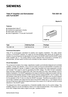 Интегрална схема  TDA5931-6