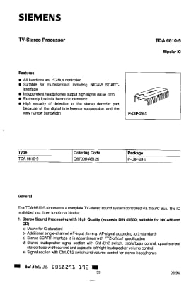 Интегрална схема  TDA6610-5