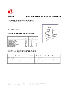 Транзистор 2SB435 TO-220