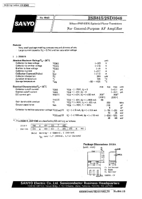 Транзистор 2SB815    TO-236