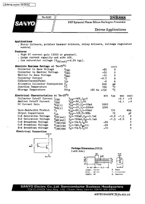 Транзистор 2SB888