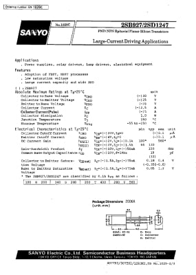 Транзистор 2SB927